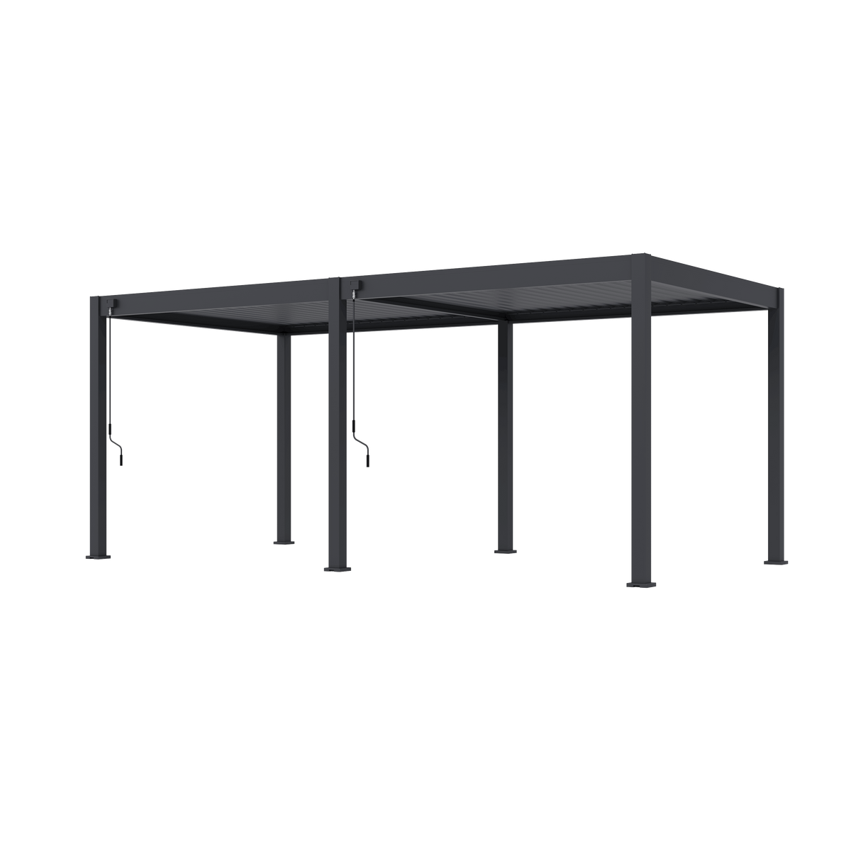 Orion Comfort vrijstaand lamellen overkapping 300x600 cm handmatig - Antraciet