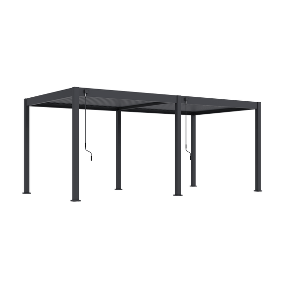 Orion Comfort vrijstaand lamellen overkapping 300x600 cm handmatig - Antraciet