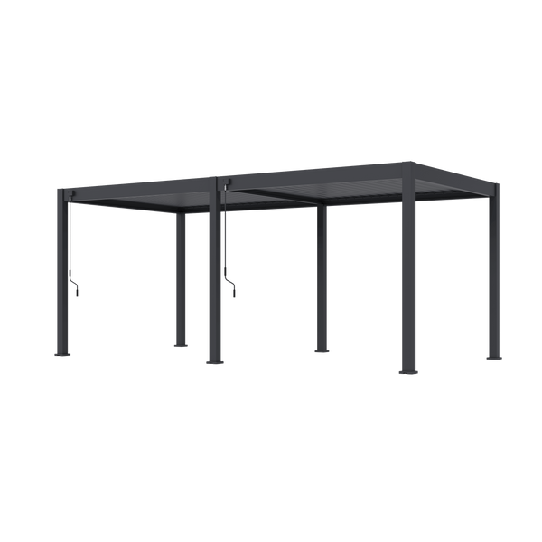 Orion Comfort vrijstaand lamellen overkapping 300x600 cm handmatig - Antraciet