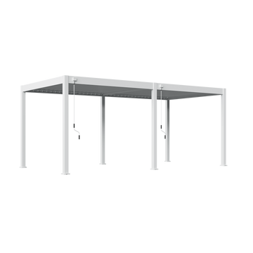 Orion Comfort vrijstaand lamellen overkapping 300x600 cm handmatig - Wit