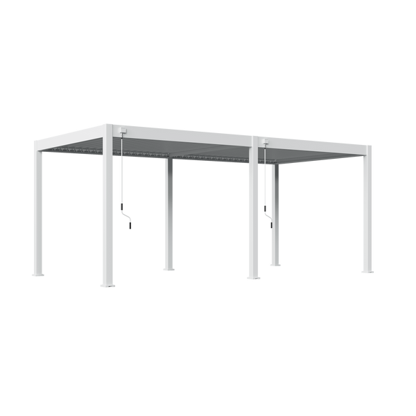 Orion Comfort vrijstaand lamellen overkapping 300x600 cm handmatig - Wit