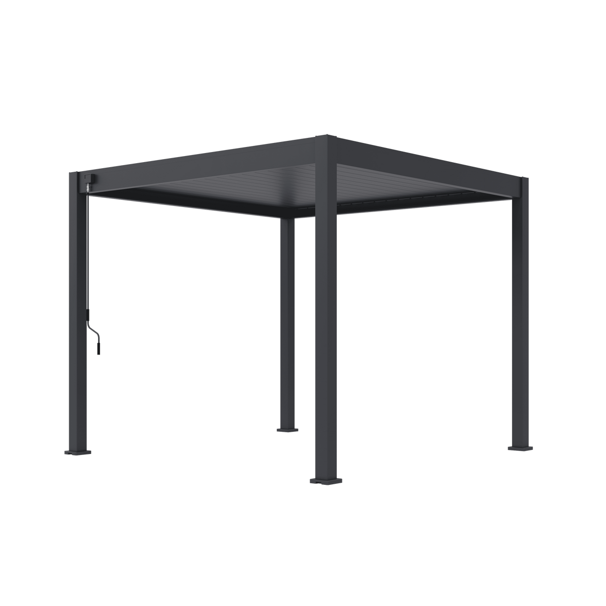Orion Deluxe vrijstaand lamellen overkapping 300x300 cm handmatig - Antraciet