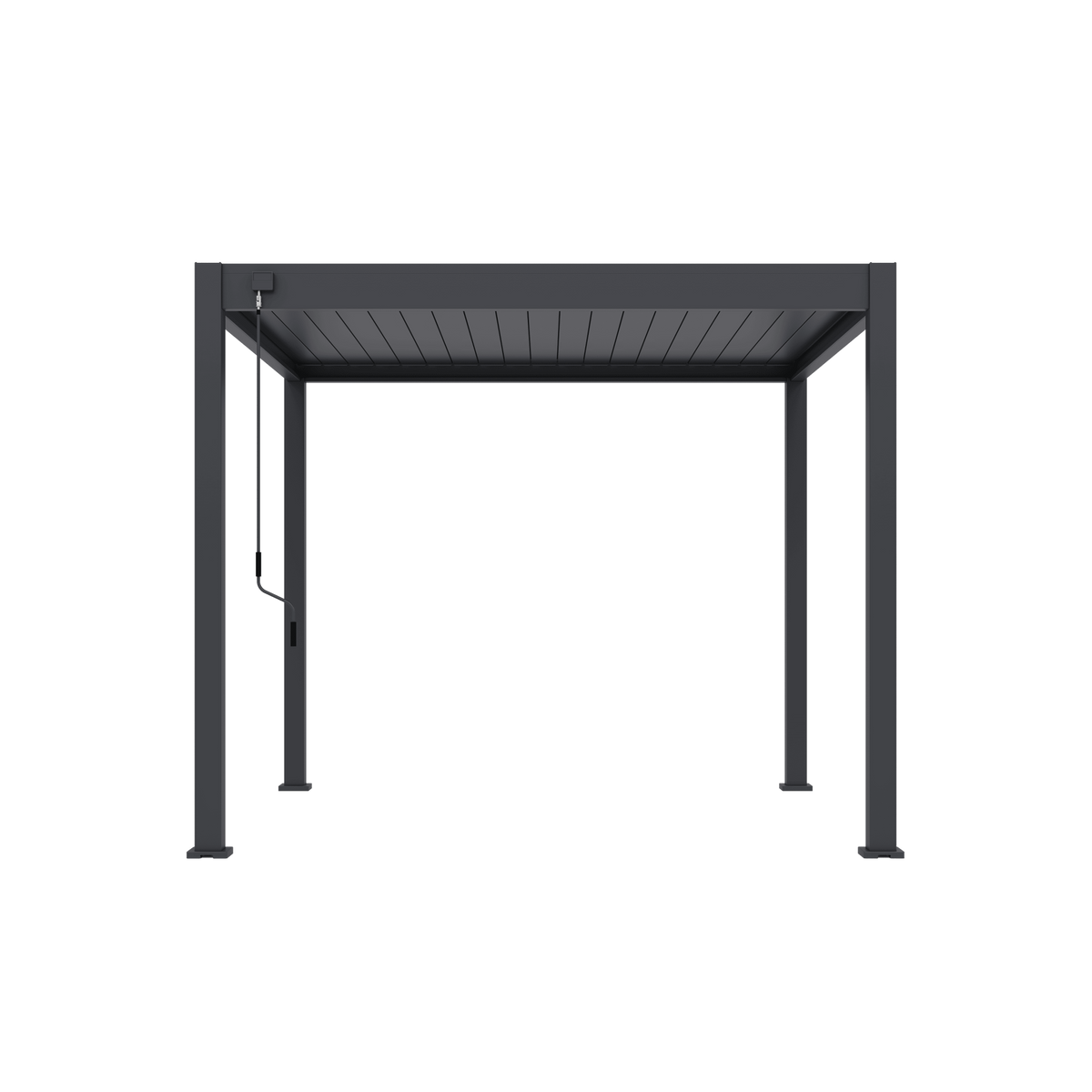 Orion Deluxe vrijstaand lamellen overkapping 300x300 cm handmatig - Antraciet