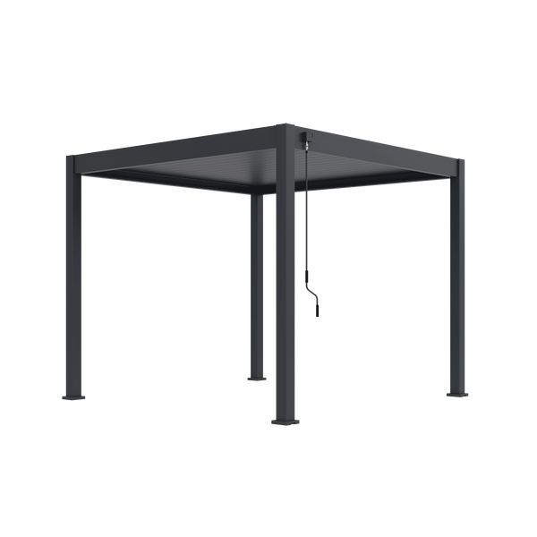 Orion Deluxe vrijstaand lamellen overkapping 300x300 cm handmatig - Antraciet