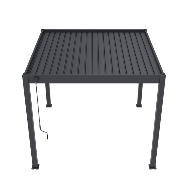 Orion Deluxe vrijstaand lamellen overkapping 300x300 cm handmatig - Antraciet