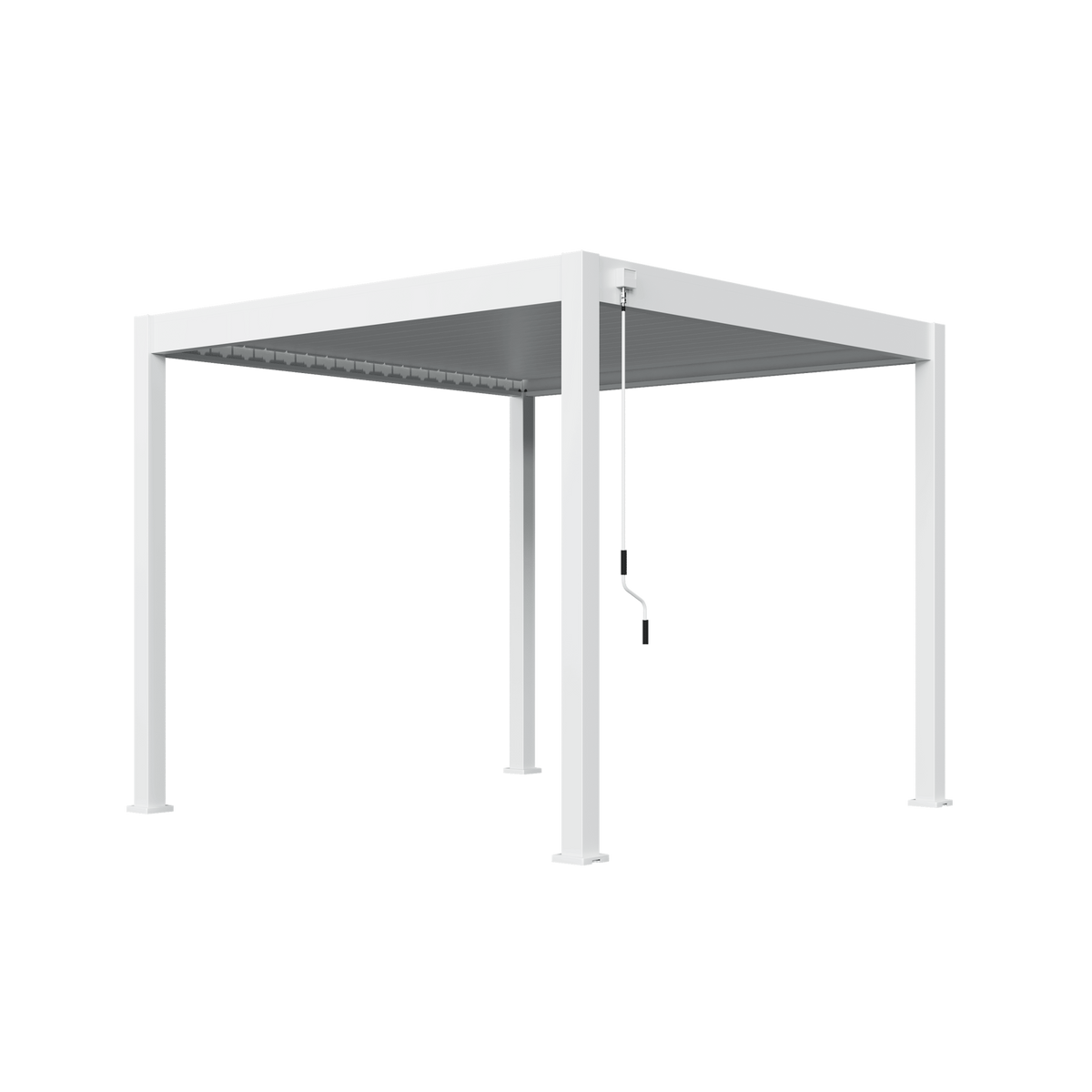 Orion Deluxe vrijstaand lamellen overkapping 300x300 cm handmatig - Wit