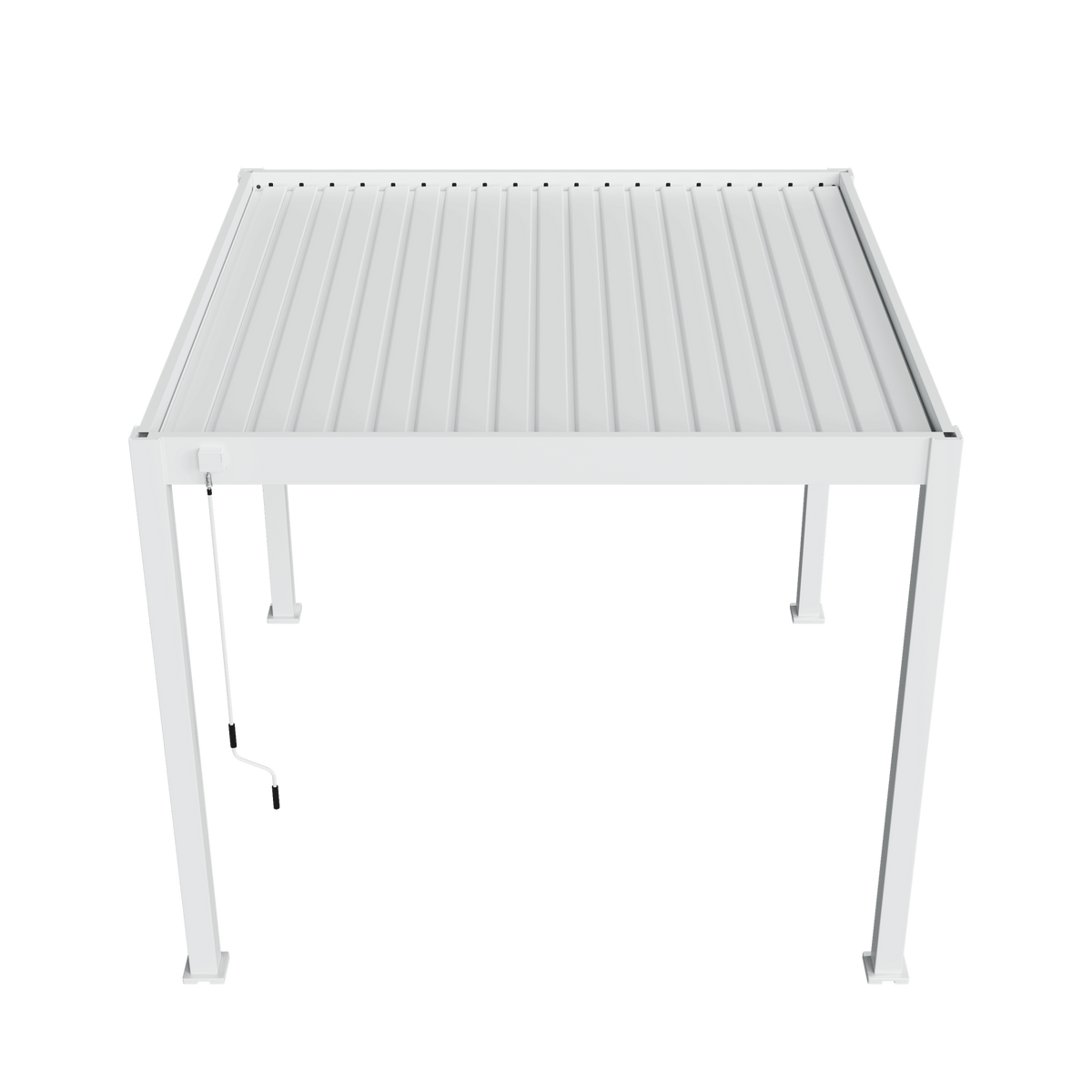 Orion Deluxe vrijstaand lamellen overkapping 300x300 cm handmatig - Wit