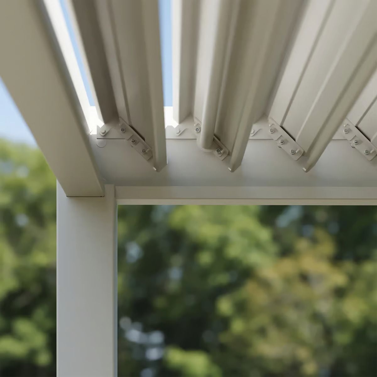 Orion Deluxe vrijstaand lamellen overkapping 300x300 cm handmatig - Wit