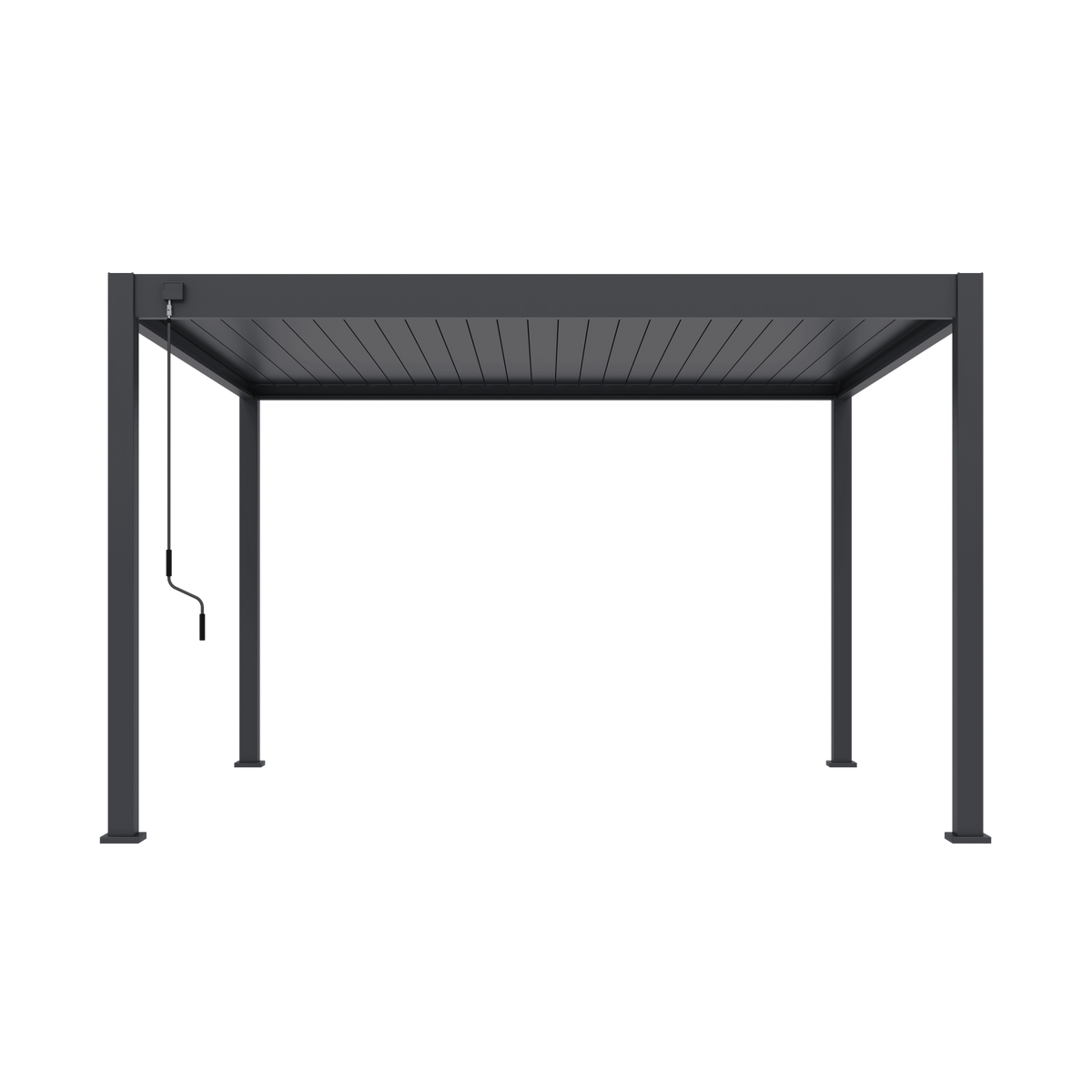 Orion Deluxe vrijstaand lamellen overkapping 360x400 cm handmatig - Antraciet