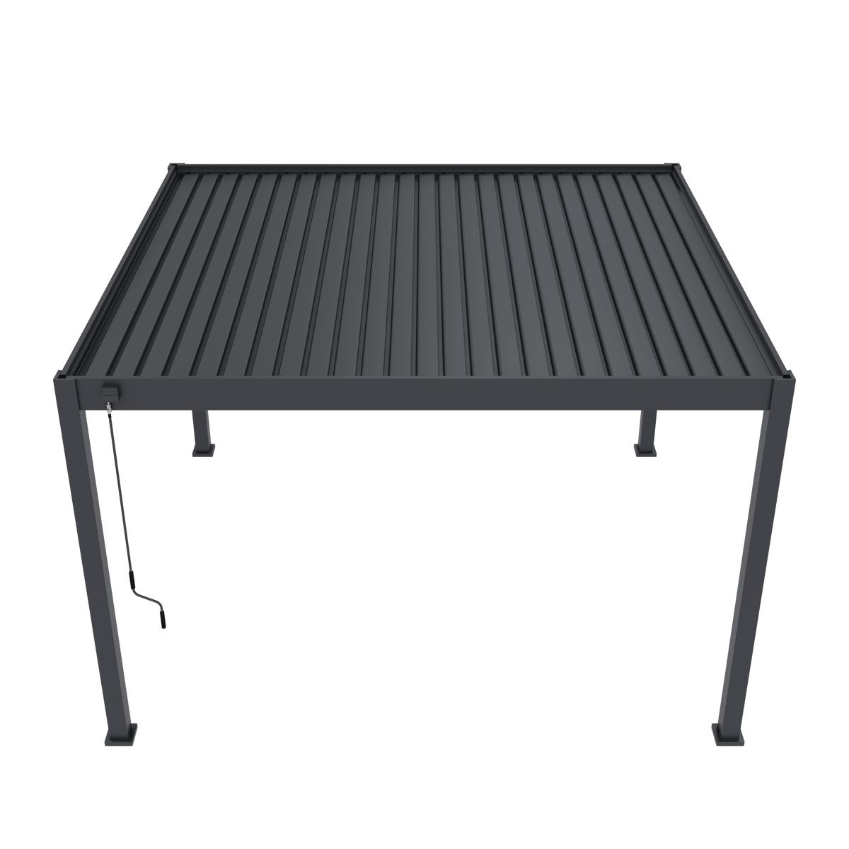 Orion Deluxe vrijstaand lamellen overkapping 360x400 cm handmatig - Antraciet