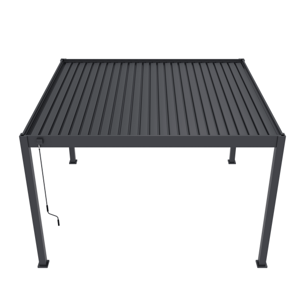 Orion Deluxe vrijstaand lamellen overkapping 360x400 cm handmatig - Antraciet