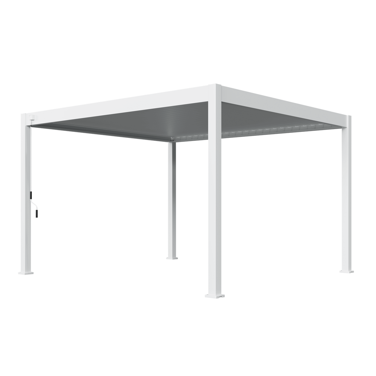 Orion Deluxe vrijstaand lamellen overkapping 360x400 cm handmatig - Wit