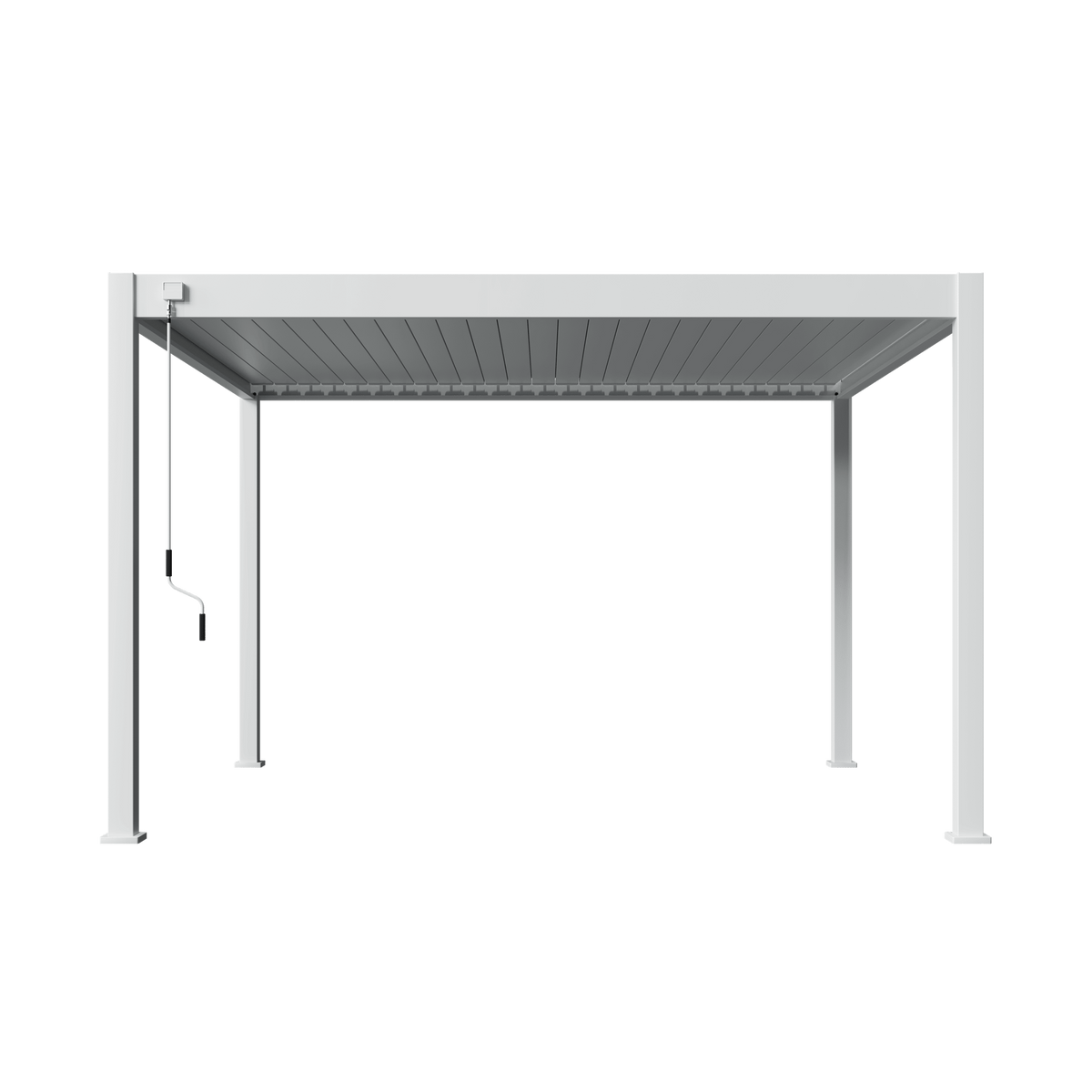 Orion Deluxe vrijstaand lamellen overkapping 360x400 cm handmatig - Wit