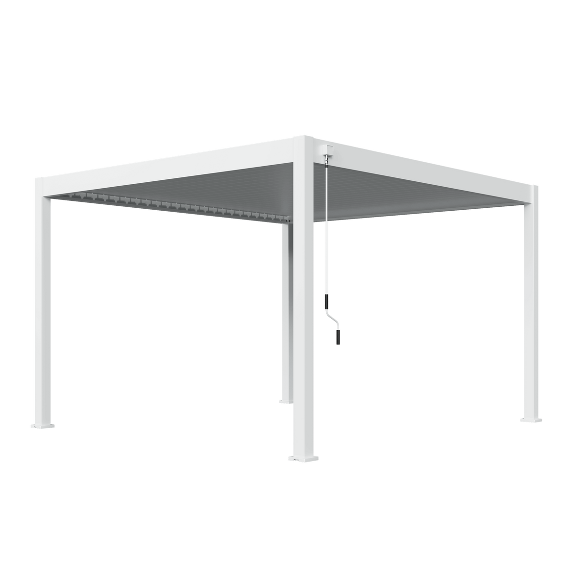 Orion Deluxe vrijstaand lamellen overkapping 360x400 cm handmatig - Wit