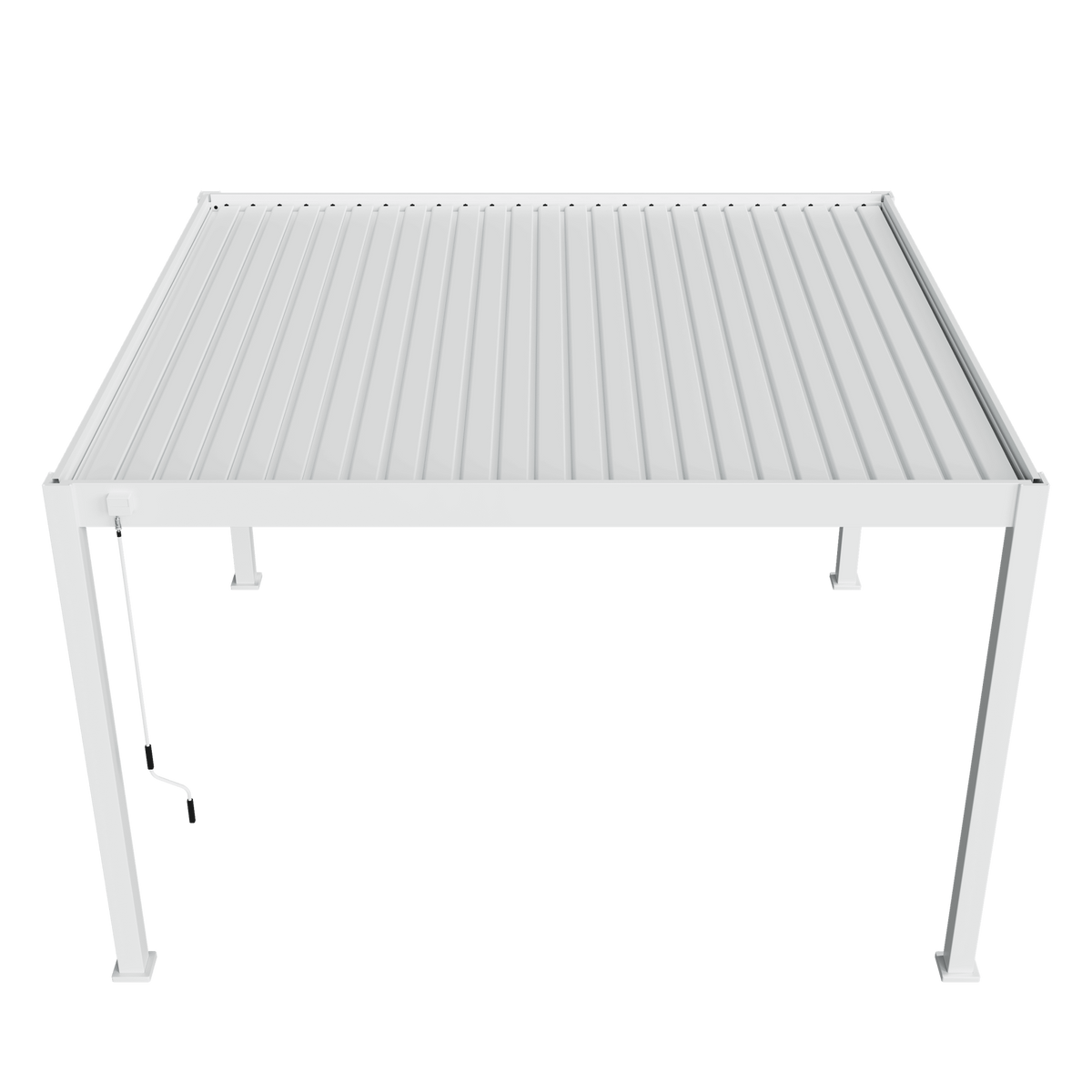 Orion Deluxe vrijstaand lamellen overkapping 360x400 cm handmatig - Wit