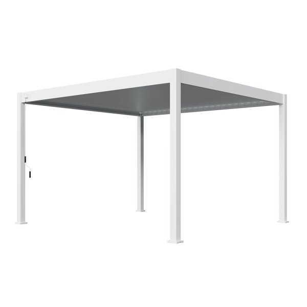 Orion Deluxe vrijstaand lamellen overkapping 360x400 cm handmatig - Wit