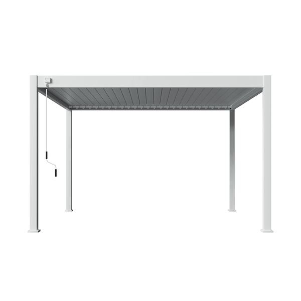 Orion Deluxe vrijstaand lamellen overkapping 360x400 cm handmatig - Wit