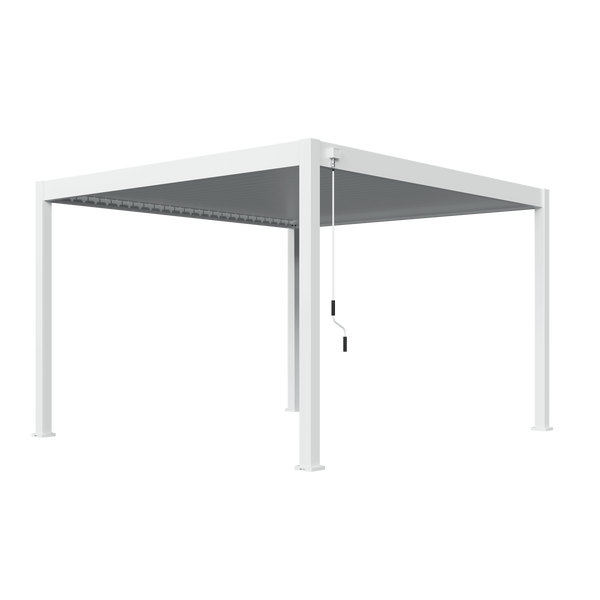 Orion Deluxe vrijstaand lamellen overkapping 360x400 cm handmatig - Wit