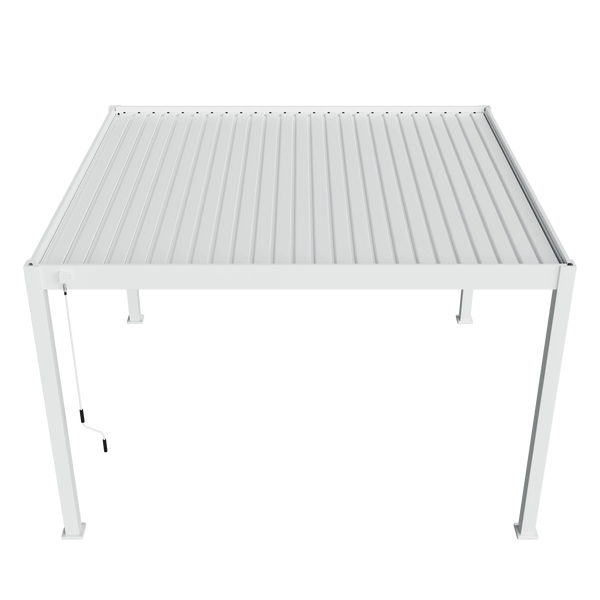 Orion Deluxe vrijstaand lamellen overkapping 360x400 cm handmatig - Wit