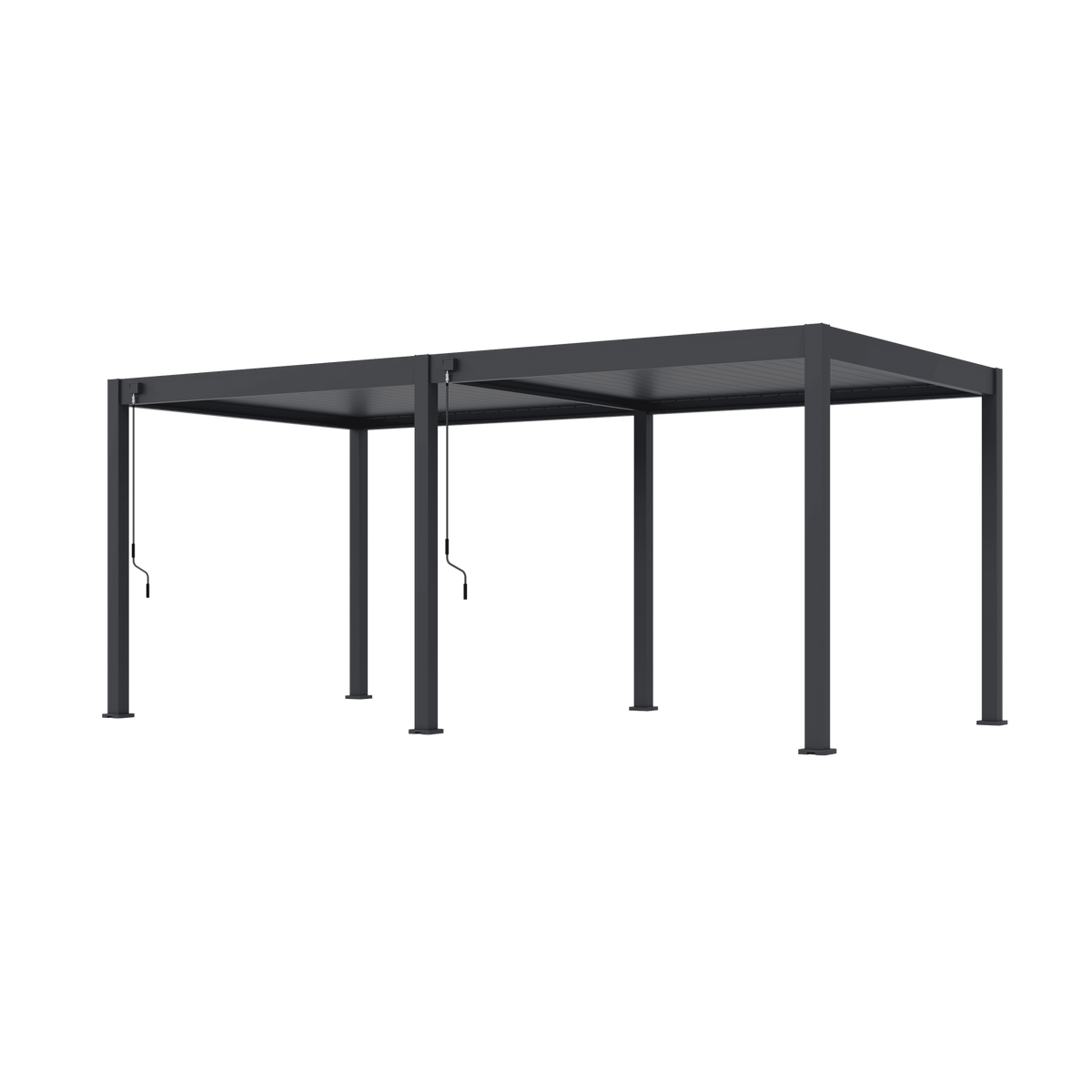 Orion Deluxe vrijstaand lamellen overkapping 300x600 cm handmatig - Antraciet