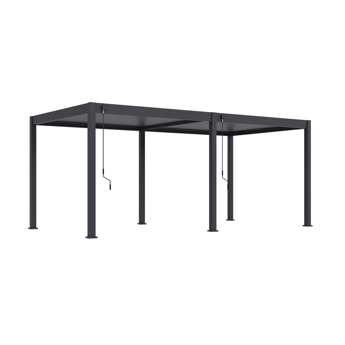 Orion Deluxe vrijstaand lamellen overkapping 300x600 cm handmatig - Antraciet