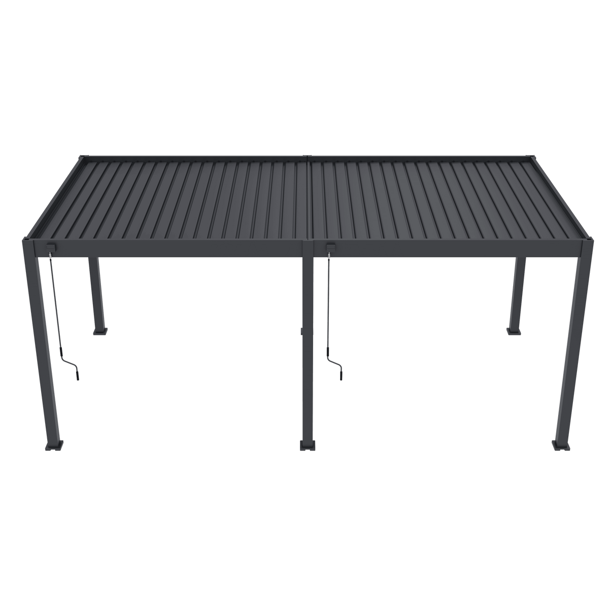 Orion Deluxe vrijstaand lamellen overkapping 300x600 cm handmatig - Antraciet