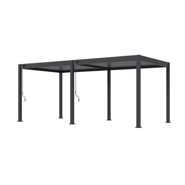 Orion Deluxe vrijstaand lamellen overkapping 300x600 cm handmatig - Antraciet