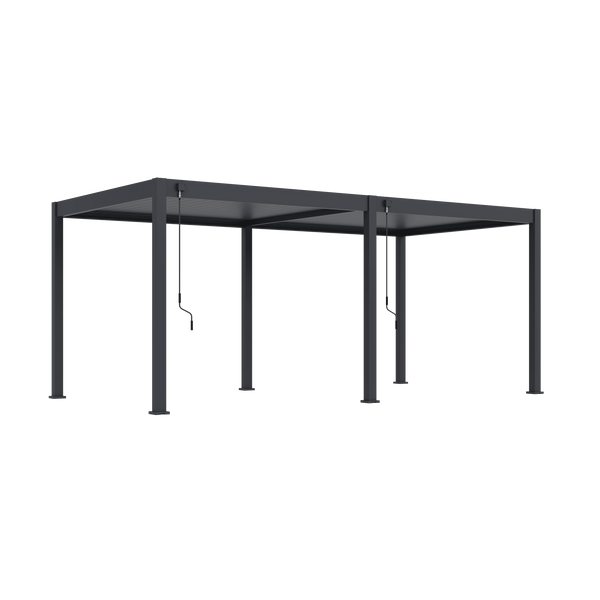 Orion Deluxe vrijstaand lamellen overkapping 300x600 cm handmatig - Antraciet