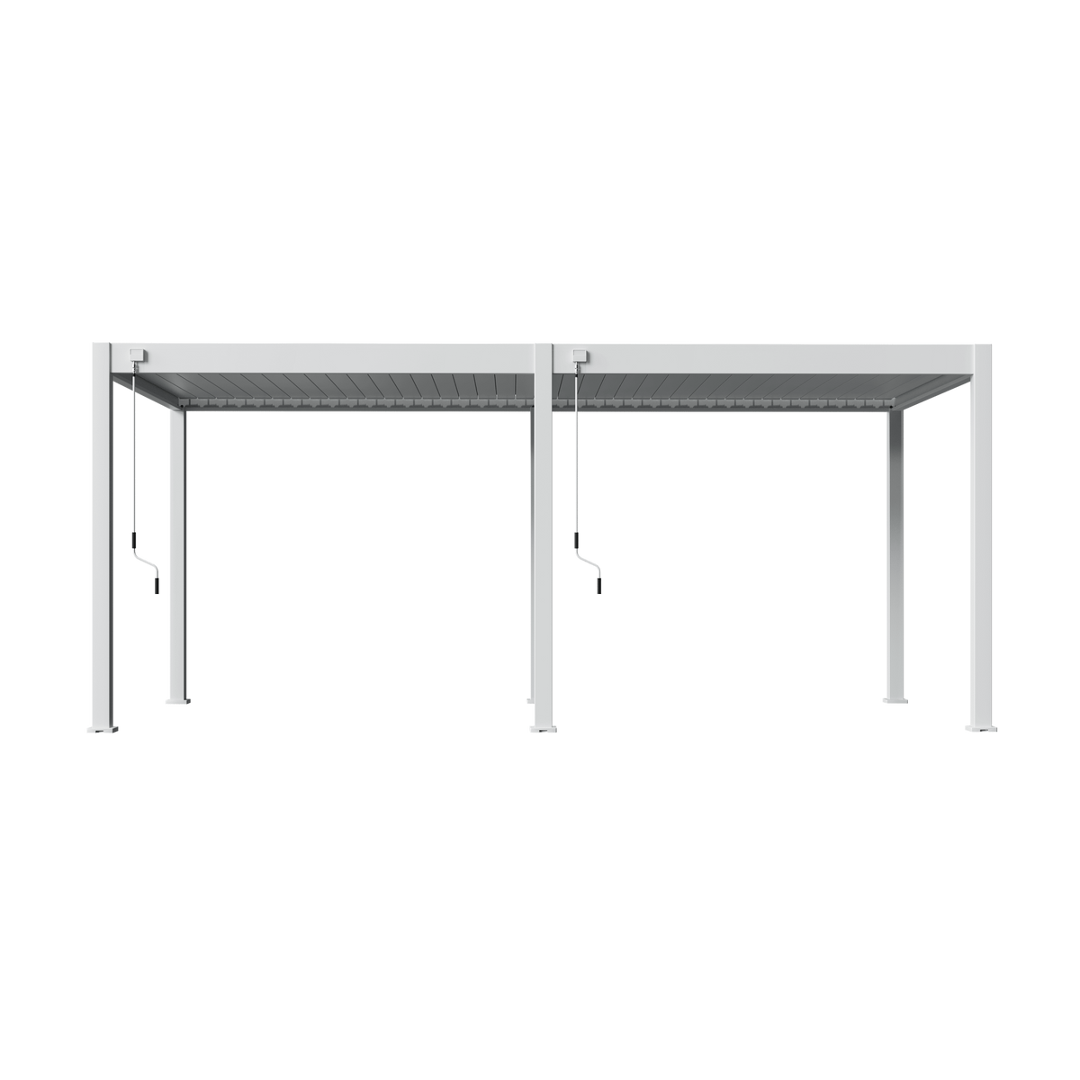 Orion Deluxe vrijstaand lamellen overkapping 300x600 cm handmatig - Wit