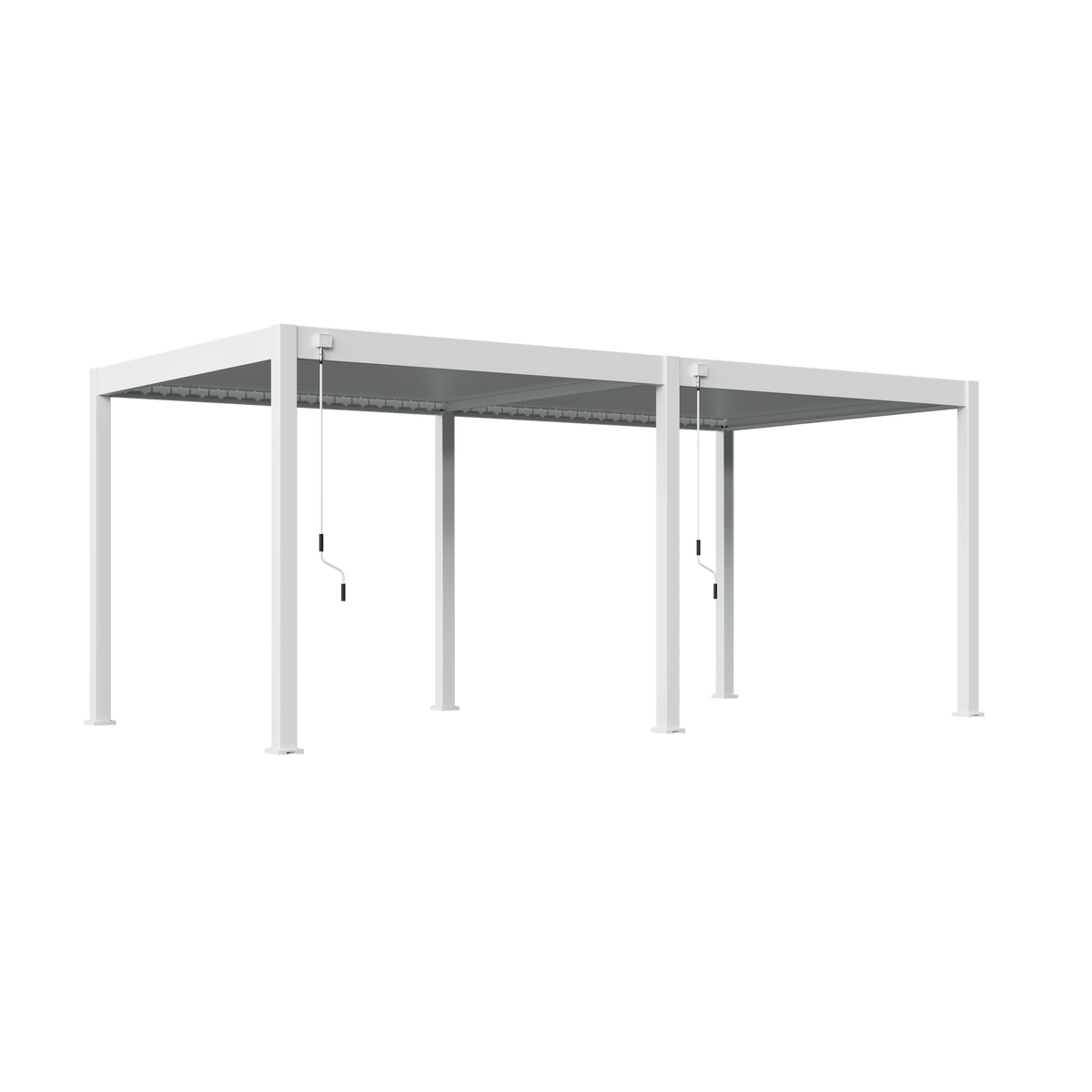 Orion Deluxe vrijstaand lamellen overkapping 300x600 cm handmatig - Wit