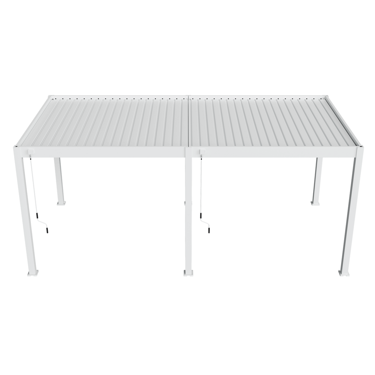 Orion Deluxe vrijstaand lamellen overkapping 300x600 cm handmatig - Wit