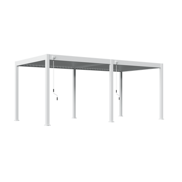 Orion Deluxe vrijstaand lamellen overkapping 300x600 cm handmatig - Wit