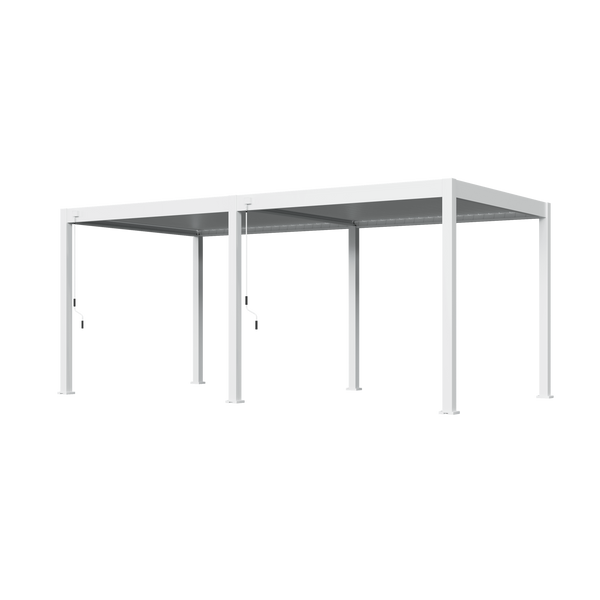 Orion Deluxe vrijstaand lamellen overkapping 300x600 cm handmatig - Wit