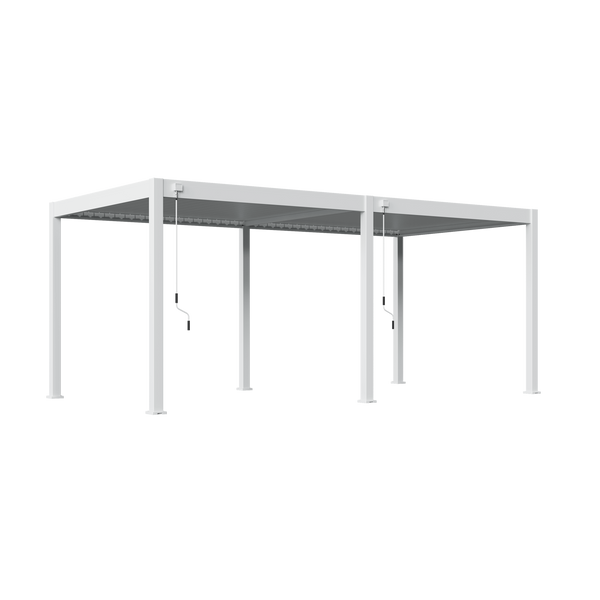 Orion Deluxe vrijstaand lamellen overkapping 300x600 cm handmatig - Wit