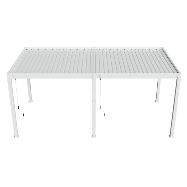 Orion Deluxe vrijstaand lamellen overkapping 300x600 cm handmatig - Wit