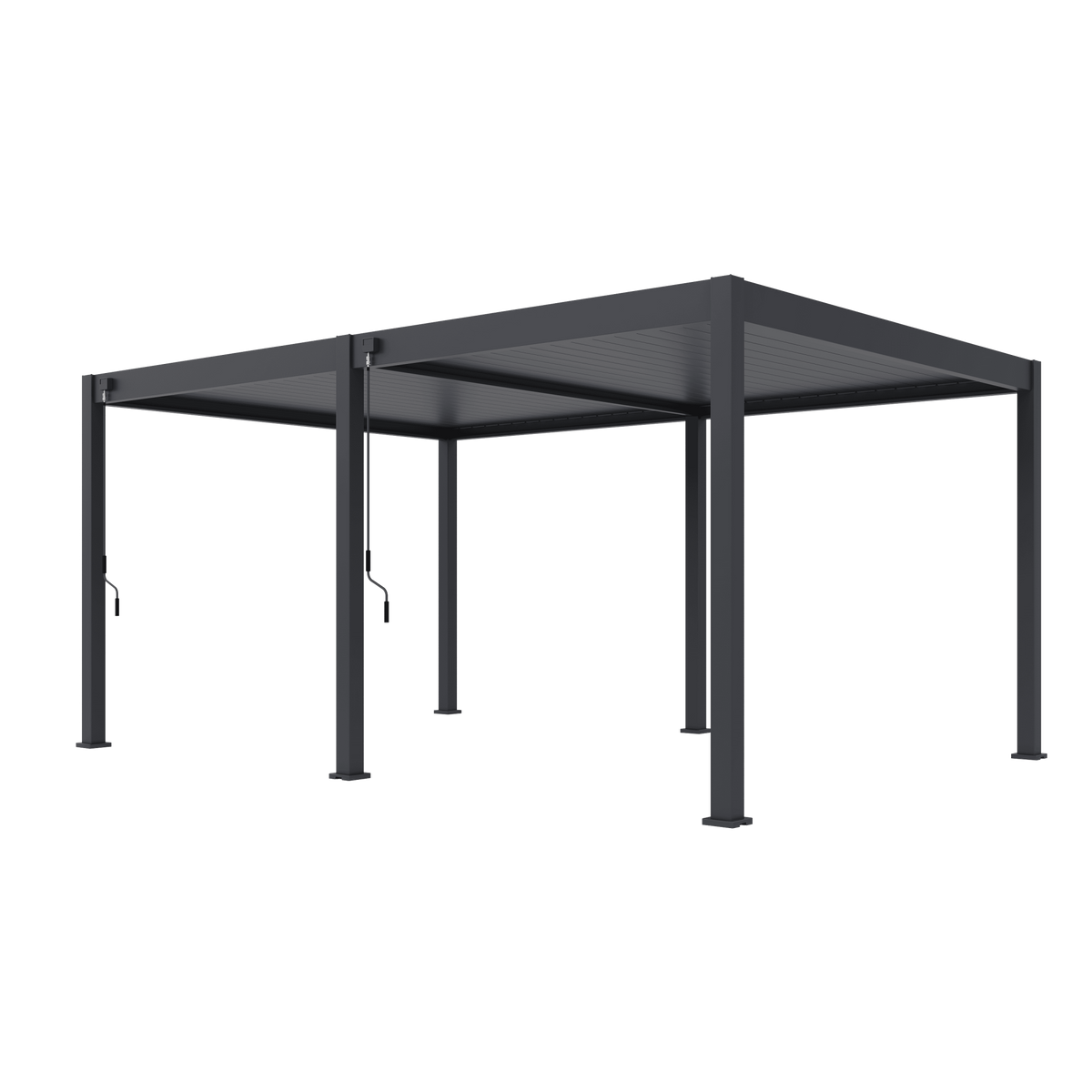 Orion Deluxe vrijstaand lamellen overkapping 360x530 cm handmatig - Antraciet