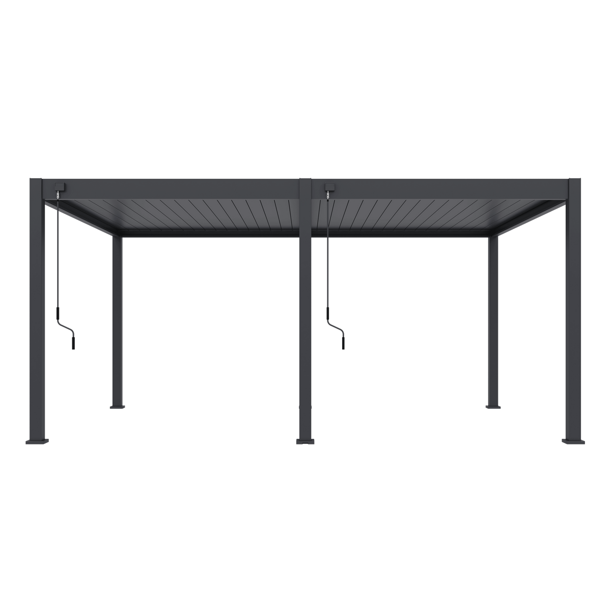 Orion Deluxe vrijstaand lamellen overkapping 360x530 cm handmatig - Antraciet