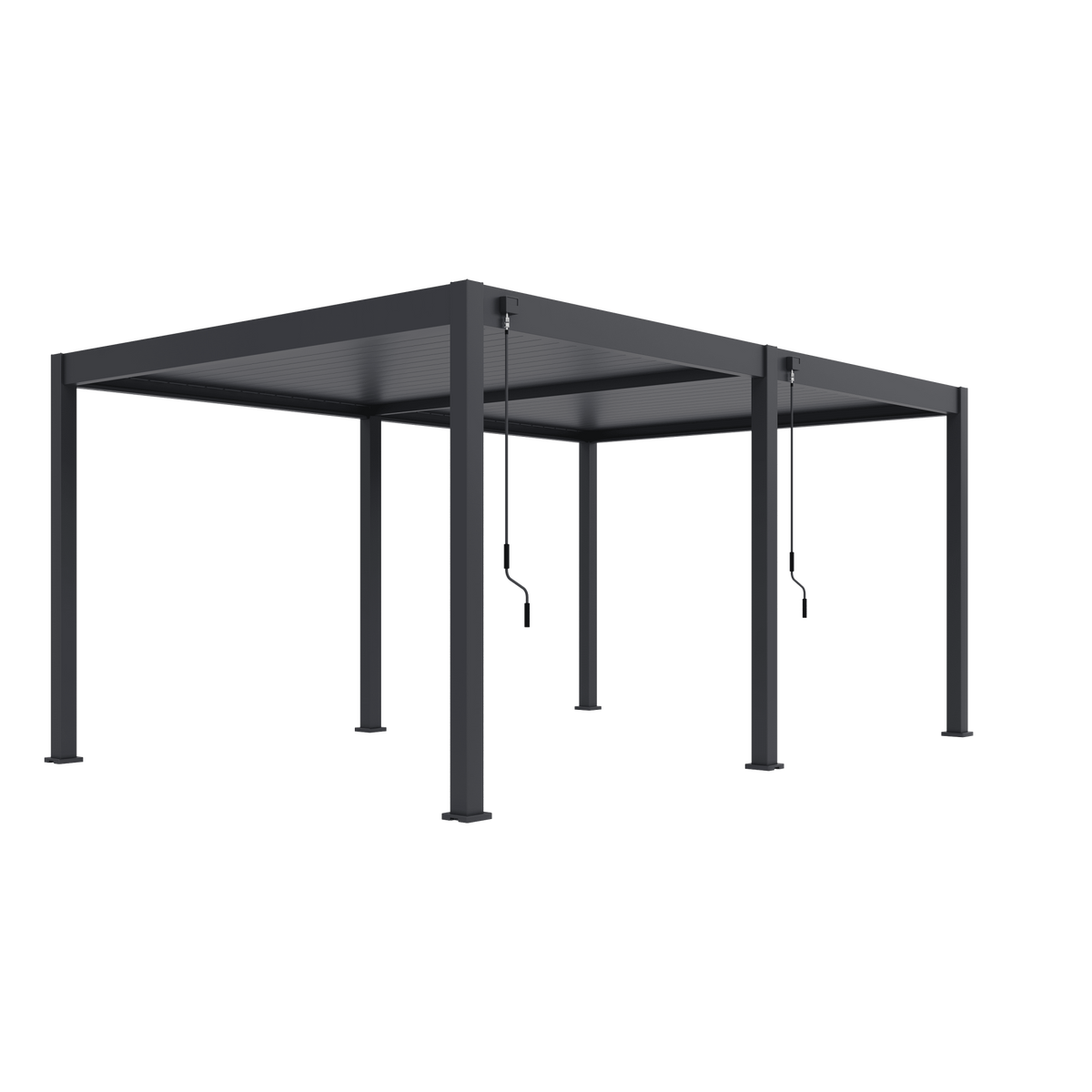 Orion Deluxe vrijstaand lamellen overkapping 360x530 cm handmatig - Antraciet