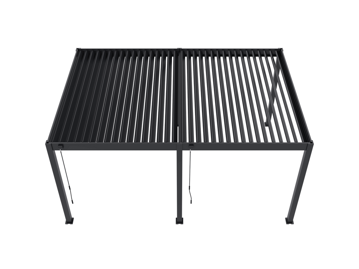 Orion Deluxe vrijstaand lamellen overkapping 360x530 cm handmatig - Antraciet