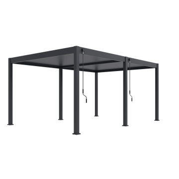 Orion Deluxe vrijstaand lamellen overkapping 360x530 cm handmatig - Antraciet