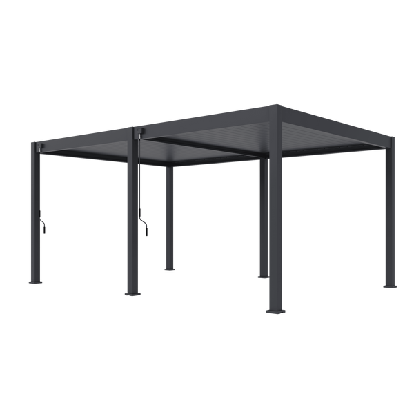 Orion Deluxe vrijstaand lamellen overkapping 360x530 cm handmatig - Antraciet