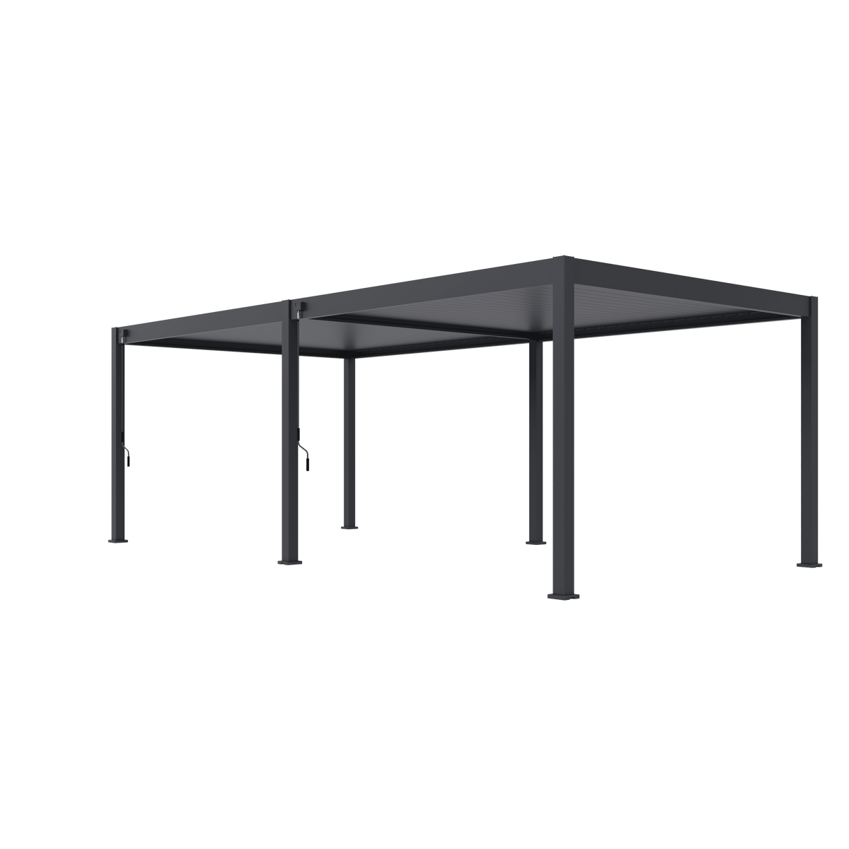 Orion Deluxe vrijstaand lamellen overkapping 360x720 cm handmatig - Antraciet