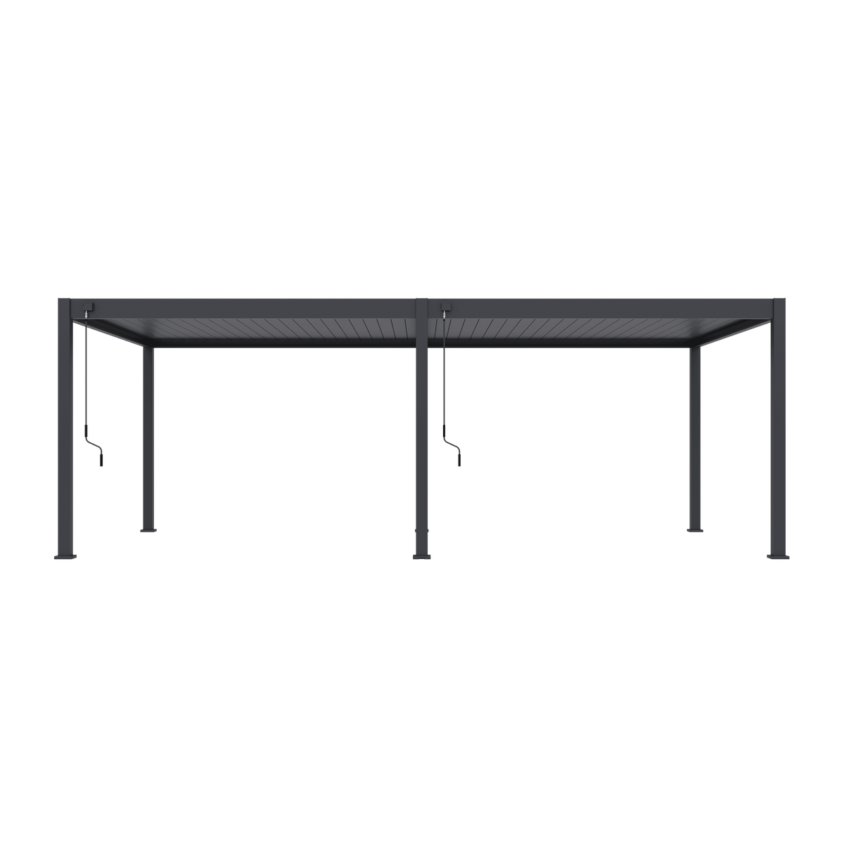 Orion Deluxe vrijstaand lamellen overkapping 360x720 cm handmatig - Antraciet