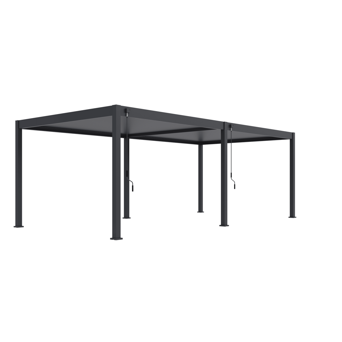 Orion Deluxe vrijstaand lamellen overkapping 360x720 cm handmatig - Antraciet