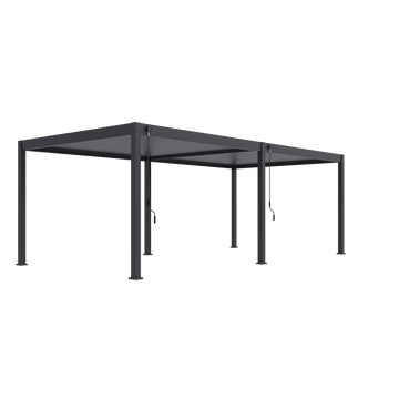 Orion Deluxe vrijstaand lamellen overkapping 360x720 cm handmatig - Antraciet