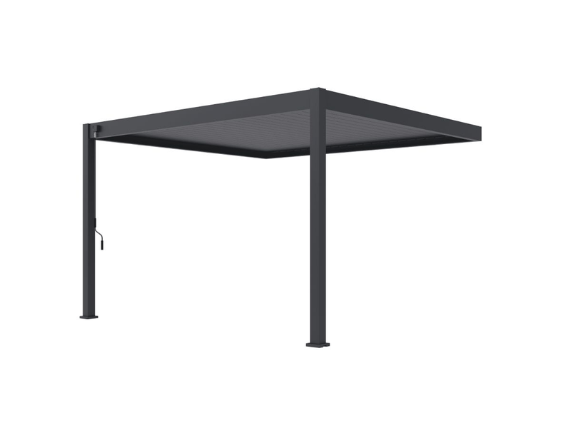 Orion Deluxe muurbevestiging lamellen overkapping 300x360 cm handmatig - Antraciet