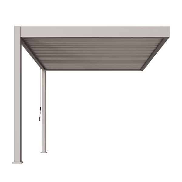 Orion Deluxe muurbevestiging lamellen overkapping 300x360 cm handmatig - Zand