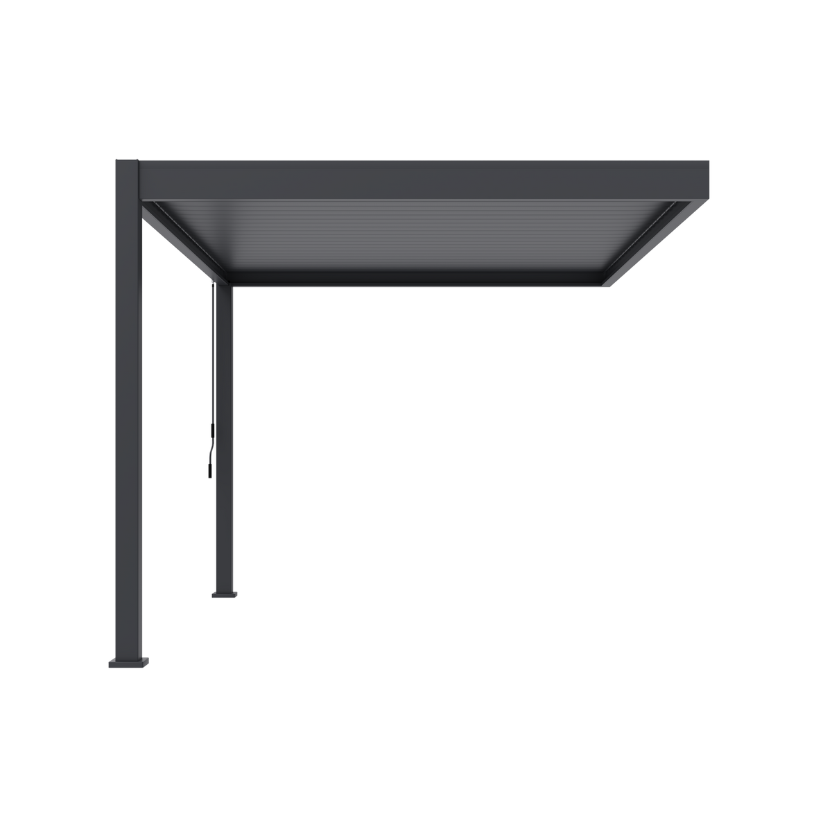 Orion Deluxe muurbevestiging lamellen overkapping 300x400 cm handmatig - Antraciet