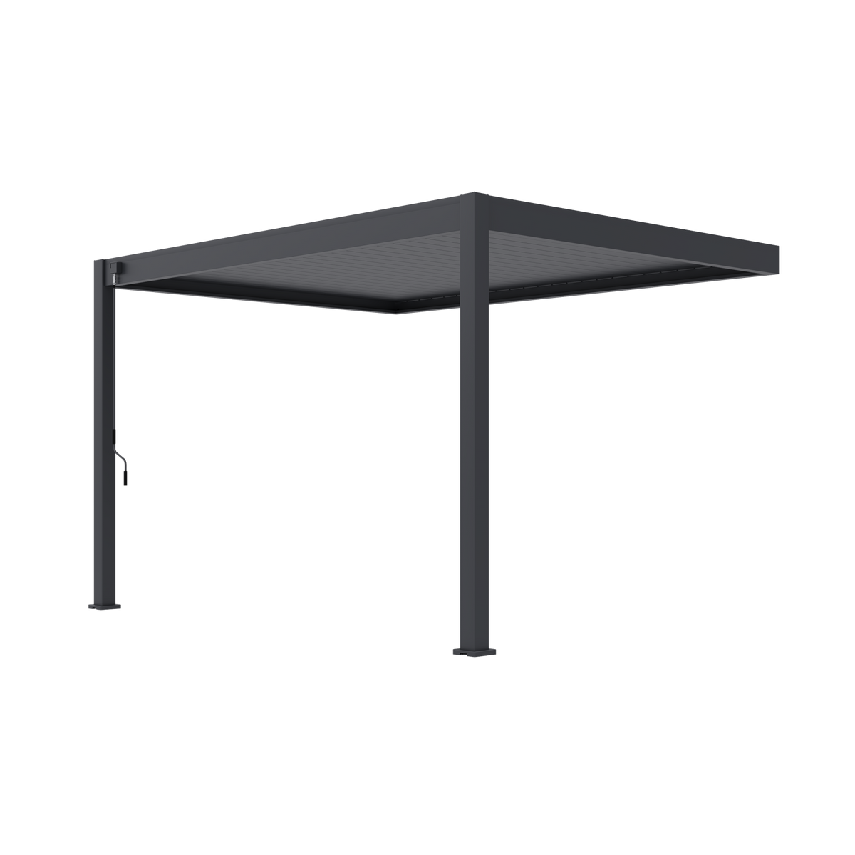 Orion Deluxe muurbevestiging lamellen overkapping 300x400 cm handmatig - Antraciet