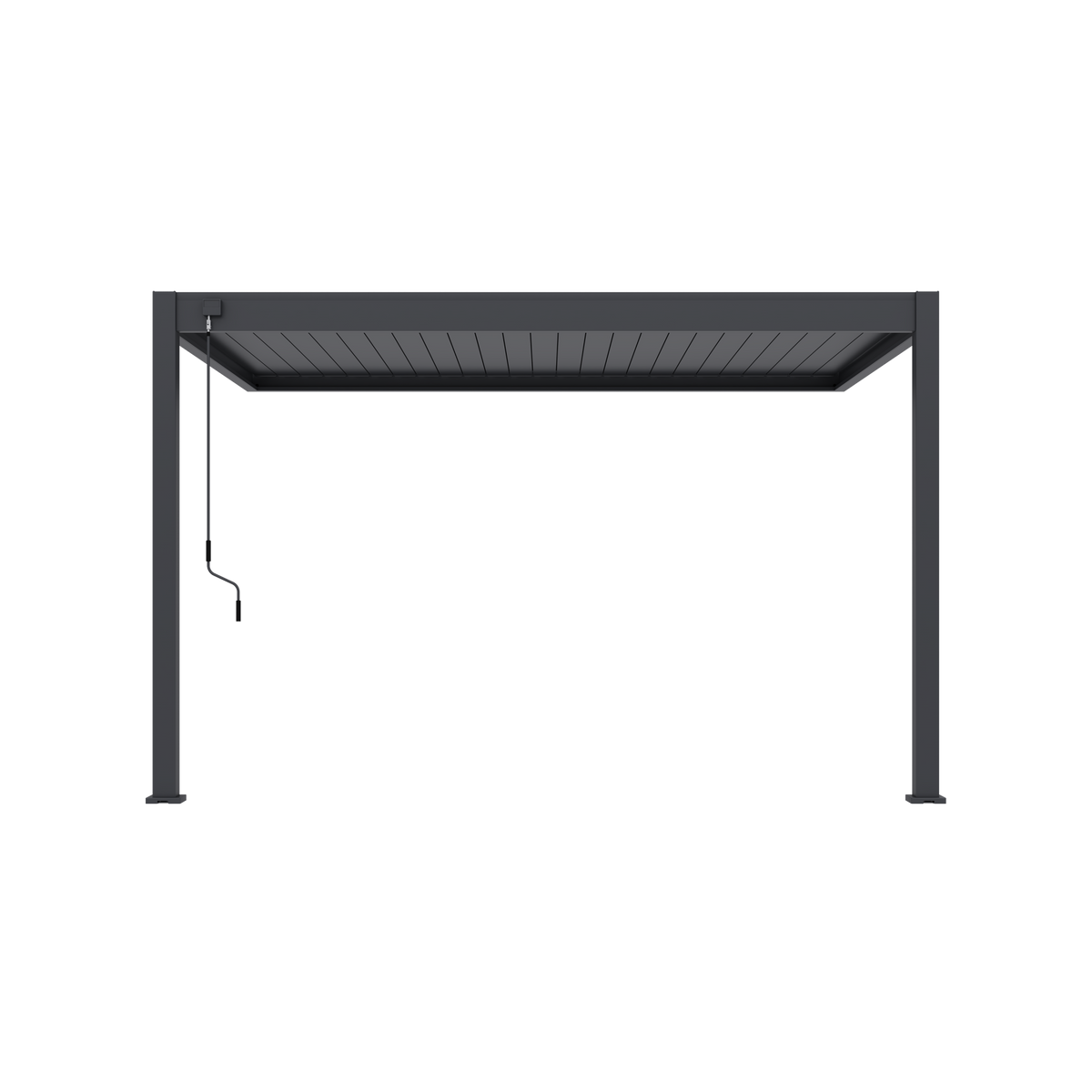 Orion Deluxe muurbevestiging lamellen overkapping 300x400 cm handmatig - Antraciet